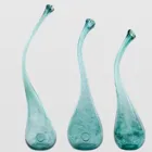 AGL0161 - Glass vase SWAN small turquoise