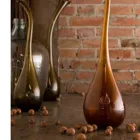 AGL0160 - Glass vase SWAN small honey