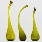 AGL0152 - Glass vase SWAN medium olive