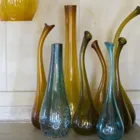 AGL0111 - Glass vase STALACTITE turquoise