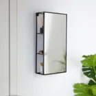 1009654-040 - CUBIKO Wall Mirror and Storage Unit, black