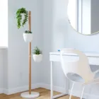1013880-668 - FLORISTAND Freistehender Blumentopfhalter, weiß