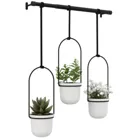 1011748-660 - TRIFLORA hanging flower pots, set of 3, white/black