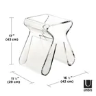 322720-165 - MAGINO stool with integrated magazine rack, transparent