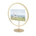 1012271-221 - INFINITY round picture frame, 10X15 matt brass