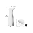 1016793-910 - OTTO 250ml automatic soap dispenser with wall bracket, white / gray