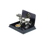 001.420/5 - Dog food bowl holder, miniature in 1:12 scale