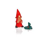 3701 - Ceramic incense figure Gnome red, 18 cm