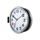3217 - Wall Clock "Station Double Numbers", Aluminum/Glass, White, Ø 36 cm
