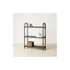 1016838-048 - BELLWOOD Freestanding shelf with 3 shelves, black/walnut