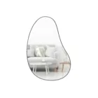 1018529-378 - HUBBA Pebble organically shaped decorative mirror, titanium