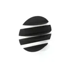 1018194-040 - SOLIS Round metal shelf with 4 storage elements, black