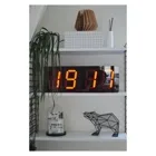 3059 - Wall/table clock "Big D", Plastic, Black, 51.5 x 18 x 4.5 cm
