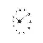 3074ZW - Wall clock "Small Hands", aluminum, black, 48 x 3 cm
