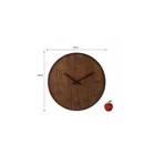 3095BR - Wanduhr "Wood Wood Medium", Holz, Braun, 53 x 3 cm