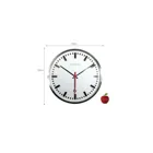 3127ST - wall clock "Super Station Stripe", stainless steel, 55 cm