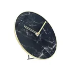 5222ZW - Table/Wall clock "Marble", glass/metall, black, 20 cm
