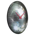 "Disco Ball" - Wanduhr, Ø 35 cm, silber