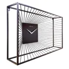 3301ZW - Vasco" wall clock, Silent, Black, Metal, 70x45x15 cm