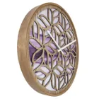 3308 - Yogi" wall clock, Purple, Wood, 40 cm