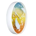 3311 - Feathers" wall clock, Silent, Multicoloured, Plastic , 30 cm