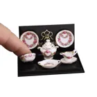 001.577/6 - Miniature, Dining Service for 2 Persons Rose Ribbon