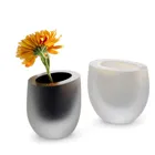 Opaque vase, white