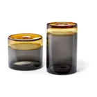 166014 - MILANO Glasdose S, amber/schwarz