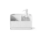 1019722-660 - Sling sink caddy with soap dispenser, white