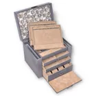 88.510.561643 - Jewellery box Marta fleur venice grey leather