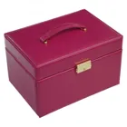 74.519.560707 - Jewellery box Karen colisimo pink full-grain cowhide