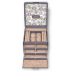 29.510.561643 - Jewellery box Evita fleur venice grey leather