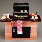 001.712/2 - Barbecue, Decorated, miniature