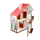 001.600/0 - Puppenhaus mit Tapete, Miniatur